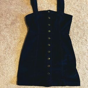 Women’s Medium Navy Blue Corduroy Aeropostale Pinafore Dress